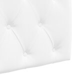 vidaXL Tête de lit suspendue Blanc Tissu