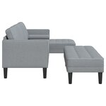 vidaXL Ensemble de canapé 2 pièces avec coussins en tissu gris clair