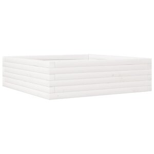 vidaXL Jardinière blanc 80x80x23 cm bois de pin massif