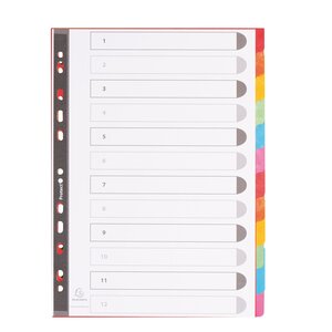 EXACOMPTA Intercalaires en carte lustrée 5/10e 400 grammes