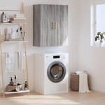 vidaXL Armoire murale sonoma gris 69 5x34x90 cm
