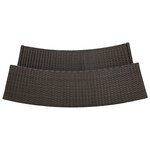 vidaXL Ensemble de bar de jardin avec coussins 4 Pièces Marron