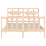 vidaXL Cadre de lit avec tête de lit 120x200 cm bois massif