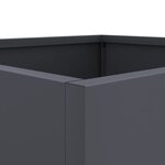 vidaXL Jardinières 2 Pièces anthracite 32x30x29 cm acier laminé à froid