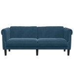 vidaXL Canapé à 2 places bleu velours