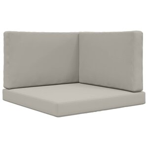 vidaXL Coussin de canapé d'extérieur 3 Pièces Gris Polyester