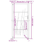 vidaXL Portail de jardin 105x205 cm acier corten conception d'herbe