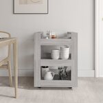 vidaXL Chariot de cuisine Sonoma gris 60x45x80 cm Bois d'ingénierie