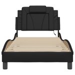 vidaXL Cadre de lit Viana avec LED sans matelas noir 80x200 cm