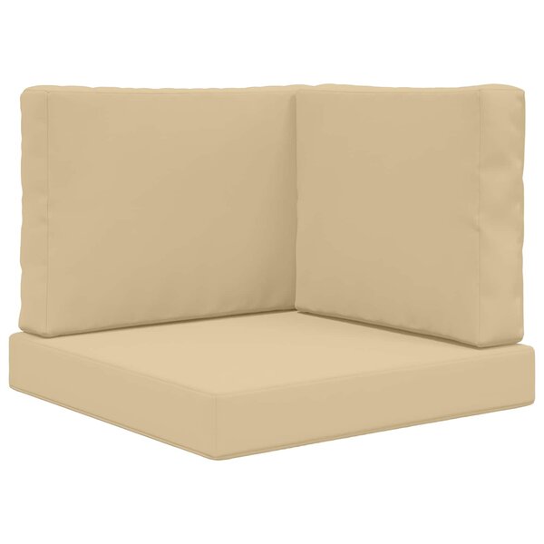 vidaXL Coussin de canapé d'extérieur 3 Pièces Beige Polyester