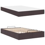 vidaXL Cadre de lit avec matelas Marron foncé 120 x 200 cm tissu