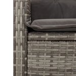 vidaXL Ensemble à manger de jardin 5 Pièces coussins gris résine tressée