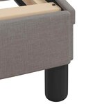 vidaXL Cadre de lit Dover taupe 140x190 cm tissu