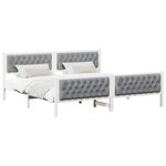 vidaXL Cadre de lit Gris clair 200 x 200 cm Pin massif