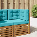 vidaXL Coussin de canapé d'extérieur 3 Pièces Turquoise Polyester