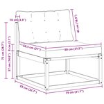 vidaXL Sofa de milieu extérieur Bois d'Acacia Massif Naturel