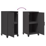 vidaXL Buffet noir 36x39x72 cm acier laminé à froid