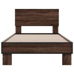 vidaXL Cadre de lit sans matelas chêne marron 100x200 cm
