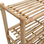 vidaXL Rack à chaussures avec étagère Naturel 88 x 27 x 80 cm Bambou