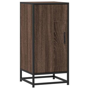 vidaXL Buffet chêne marron 35 5x35x76 cm bois d'ingénierie et métal