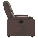 vidaXL Fauteuil inclinable électrique Marron Similicuir