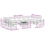 vidaXL Ensemble de canapés d'extérieur 11 pc Blanc et Beige