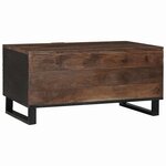 vidaXL Table basse Marron et Noir 80 x 50 x 40 cm
