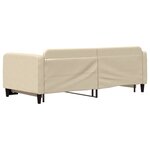 vidaXL Lit de jour avec lit gigogne crème 90x200 cm tissu