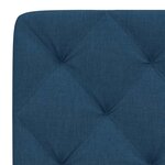 vidaXL Coussin de tête de lit bleu 100 cm tissu