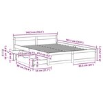 vidaXL Cadre de lit sans matelas 135x190 cm bois de pin massif