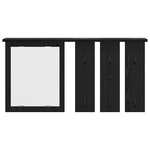 vidaXL Porte-manteau mural avec étagère Chêne noir 85 x 10 x 45 cm
