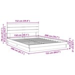 vidaXL Cadre de lit avec tête de lit sans matelas 150 x 200 cm
