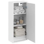 vidaXL Meuble de lavabo mural Blanc 35 x 20 x 81 cm Bois d'ingénierie