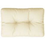 vidaXL Coussin de palette crème 60x40x12 cm tissu