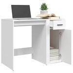 vidaXL Bureau Blanc 100x49x75 cm Bois d'ingénierie