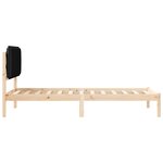 vidaXL Cadre de lit avec tête de lit rembourrée Noir 90 x 190 cm