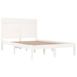 vidaXL Cadre de lit sans matelas blanc 135x190 cm bois massif