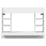 vidaXL Bureau mural blanc 105x48x75 cm bois d'ingénierie