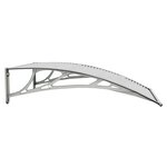 vidaXL Auvent de porte Gris et transparent 100x75 cm Polycarbonate