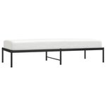 vidaXL Cadre de lit métal sans matelas noir 75x190 cm