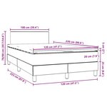 vidaXL Sommier à lattes de lit et matelas et LED gris foncé 120x220cm velours