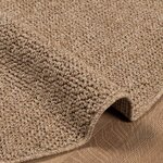 vidaXL Tapis de surface Rond HUARTE Naturel Ø 160 CM Polyester