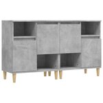 vidaXL Buffets 2 Pièces gris béton 60x35x70 cm bois d'ingénierie