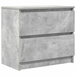 vidaXL Meuble TV gris béton 60x35x54 cm bois d'ingénierie