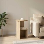 vidaXL Table d'appoint Chêne Sonoma Ø 39 5 x 55 cm Bois d'ingénierie