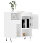 vidaXL Buffet Blanc brillant 60x35x70 cm Bois d'ingénierie