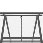 vidaXL Serre avec cadre de base anthracite 445x169x195 cm aluminium