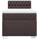vidaXL Sommier à lattes de lit avec matelas Marron foncé 90x190 cm