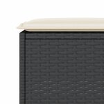 vidaXL Ensemble de bar de jardin 9 Pièces avec coussins noir poly rotin