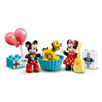 Lego 10941 duplo disney le train d'anniversaire de mickey et minnie jouet pour enfant de 2 ans et plus avec train et figurines